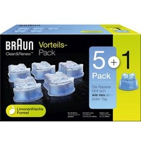 Braun CCR 5+1 Clean und Renew 6 Stück für Braun Serie 3 bis 9 Reinigungskartuschen