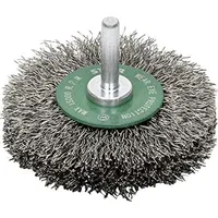 Stier Rundbürste Ø 75 mm, Schaft-Ø 6 mm, 0,3 mm, gewellt, Edelstahl