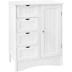 ML-Design Badezimmerschrank Landhaus Badschrank mit 4 Schubladen Badregal Schrank Regal