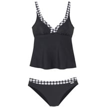 LASCANA Bügel-Tankini Damen schwarz-weiß Gr.54 Cup D