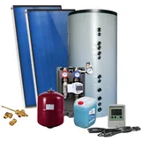 Solarpaket SUNEX AMX 2.0 , Flachdachmontage 4,00m2 mit Hygienespeicher 500L, 1 WT