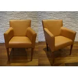 Breite Echtleder Stuhl Sessel mit Armlehnen Echt Leder Stühle Esszimmerstühle