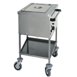 KBS Gastrotechnik KBS Bainmarie Wagen, 1Gn 1/1, Seitliche Bedienung 560x650x850 mm Edelstahl