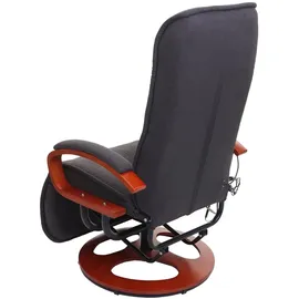 Mendler Relaxliege ARLES II, Relaxsessel Massagesessel, MIT Massage Stoff/Textil - dunkelgrau
