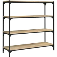 VidaXL Bücherregal Sonoma-Eiche 100x33x100 cm Holzwerkstoff und Stahl