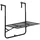 Outsunny Balkonhängetisch klappbar 4-fach höhenverstellbarer Hängetisch aus Metall 60x72x60 cm Balkonmöbel, Balkontische