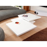 SalesFever Couchtisch, Tischplatte drehbar um 360°, weiß