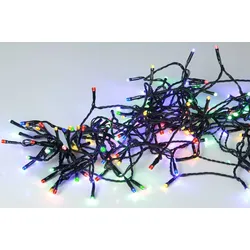 EGLO LED-Lichterkette "SERIE LED - Weihnachtsdeko - Beleuchtung - Winterdeko", schwarz (schwarz, bunt), Flammen 160 St., Kabellänge 10m x Gesamtlänge 26m, Lichterketten, Lichterkette, bunte Außenbeleuchtung, mit Kabel, 16 m