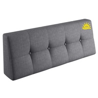 sunnypillow Palettenkissen Rückenlehne gesteppt UV - beständig Outdoor/Indoor Palettenauflage Palettenpolster Palettensofa Sitzkissen Seitenkissen 120x40x20/10cm Silver