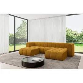 altdecor Wohnlandschaft modulares Sofa Joren-U1 - 319x177x70 cm Senfgelb