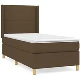 vidaXL Boxspringbett 100 x 200 cm Dunkelbraun