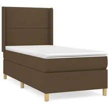 vidaXL Boxspringbett 100 x 200 cm Dunkelbraun