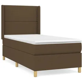 vidaXL Boxspringbett 100 x 200 cm Dunkelbraun