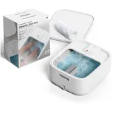 Sharper Image Elektrisches beheizbares Fußbad SPAHAVEN mit Temperaturkontrolle & Massagerollen WEISS No Size