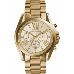 Chronograph MICHAEL KORS "BRADSHAW", gold (goldfarben, champagnerfarben), Armbanduhren, Damen, Quarzuhr, Armbanduhr, Damenuhr, Herrenuhr, Edelstahlarmband