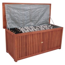 Garden Pleasure Washington Auflagenbox 236,0 l braun 133,0 x 55,0 x 58,0 cm