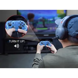 PDP Faceoff Deluxe + Audio Controller Blau Nintendo Switch