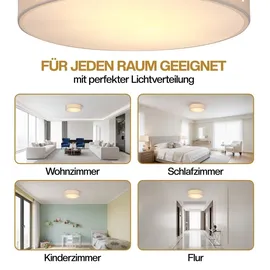 monzana Sternenhimmel 2-flammig rund 38 cm weiß