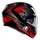 AGV K3 Striga Integralhelm - Schwarz/Grau/Rot / M