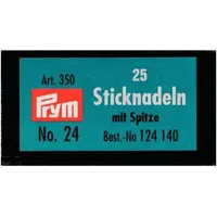 Prym 124140 Sticknadeln mit Sp. ST 24 0,80 x 37 mm silberfarbig, silber