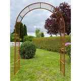 KUHEIGA Rostiger Rosenbogen Metall, B:170cm / H:248cm, Rankbogen Rost, Metall-Bogen