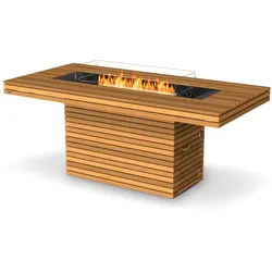 EcoSmart Gin [Feuertisch-Serie mit Ethanol Linienbrenner]: Bar - Teak