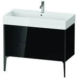 Duravit XViu Waschtisch-Unterschrank XV45370B240 98,4 x 49,3 x 45,4 cm, schwarz hochglanz, 2 Auszüge, schwarz matt