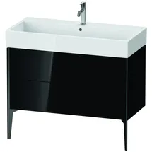 Duravit XViu Waschtisch-Unterschrank XV45370B240 98,4 x 49,3 x 45,4 cm, schwarz hochglanz, 2 Auszüge, schwarz matt
