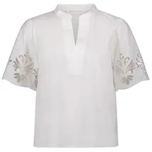 Betty&co Schlupfbluse mit Stickerei Weiß 42