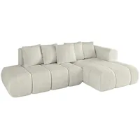 altdecor Ecksofa Cord 4-Sitzer Creme