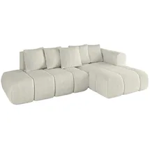 altdecor Ecksofa Cord 4-Sitzer Creme