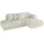 altdecor Ecksofa Cord 4-Sitzer Creme