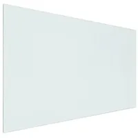 vidaXL Bodenschutzplatte Kaminofen Glasplatte Rechteckig 100 x 60 cm Funkenschutz Weiß