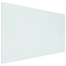 vidaXL Bodenschutzplatte Kaminofen Glasplatte Rechteckig 100 x 60 cm Funkenschutz Weiß