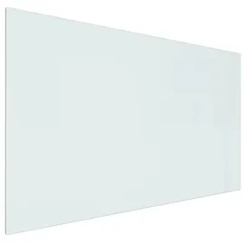vidaXL Bodenschutzplatte Kaminofen Glasplatte Rechteckig 100 x 60 cm Funkenschutz Weiß