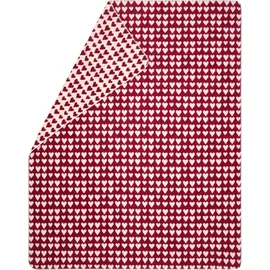 David Fussenegger Fussenegger Kuscheldecke Herzerl Überall 150 x 200 cm Mischgewebe Rot Bordeaux