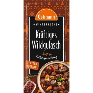 Ostmann Gewürze – Kräftiges Wildgulasch Würzmischung, für 4 Portionen, mit Wacholder, Thymian und Piment,15 g im Beutel (Verpackungsdesign kann abweichen)