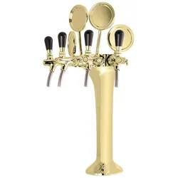 Schanksäule Gold 4-leitig, elegant, "Topp-Qualität!"