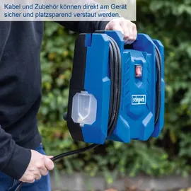 SCHEPPACH Kompressor Airforce 7 - 230V | 8 bar Arbeitsdruck | 180 L/min | ölfrei & mobil 8m Arbeitsradius | inkl. Reifenfüller, Luftpistole & Adapter