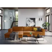 DOMO collection Ecksofa Modica, zeitlos und elegant, L-Form, moderne Optik mit extrabreiter Recamiere, auch in Cord goldfarben 329 cm x 81 cm x 173 cm