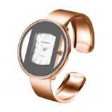 CANSNOW Spangenuhr Damen – Sphärische Damenuhr | Damenuhr | Uhr Damen | Damen Uhr | Uhren Damen | Damenuhr Rosegold | Armbanduhr Damen Rosegold | Uhr Rosegold Damen | Frauen Uhren (Roségold-Weiß)