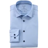 Olymp Businesshemd OLYMP No. Six 24/Seven super slim, Herren, Gr. 39, Normaler Arm, blau (hellblau), 92% Baumwolle, 8% Elasthan, Hemden,