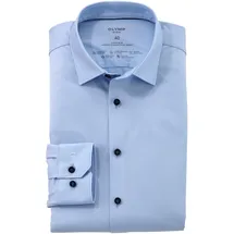 Olymp Businesshemd OLYMP No. Six 24/Seven super slim, Herren, Gr. 39, Normaler Arm, blau (hellblau), 92% Baumwolle, 8% Elasthan, Hemden,