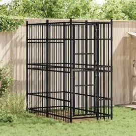 vidaXL Hundezwinger 1,84 m2 Stahl Schwarz