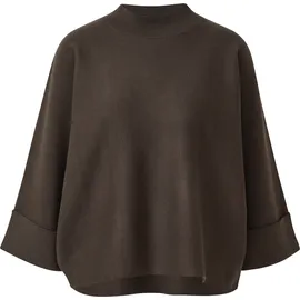 Comma, Strickponcho mit Stehkragen - braun - L