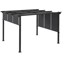 Outsunny Pavillon ca. 3,5 x 3 m Pergola, Terassenüberdachung