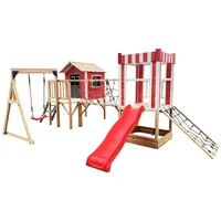 Home Deluxe Spielpark WUNDERLAND Rot inkl. Schaukel und Rutsche