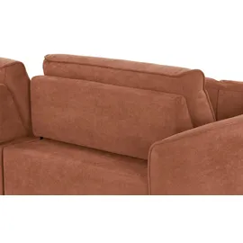 Lounge Collection Eckcouch Flachgewebe 2-Sitzer Braun