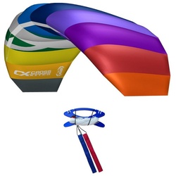 CrossKites Flug-Drache CrossKites Lenkmatte Air 1.5 Rainbow Lenkdrachen, mit Lenkschlaufen und Leinen