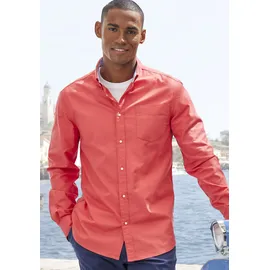 H.I.S. Langarmhemd Regular Fit Rot M